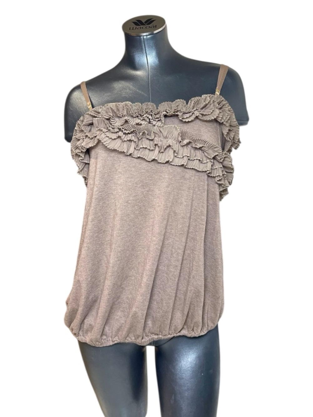 Victoria’s Secret Bra Top Fashions Best Kept Secret Taupe Ruffle Camisole Size L